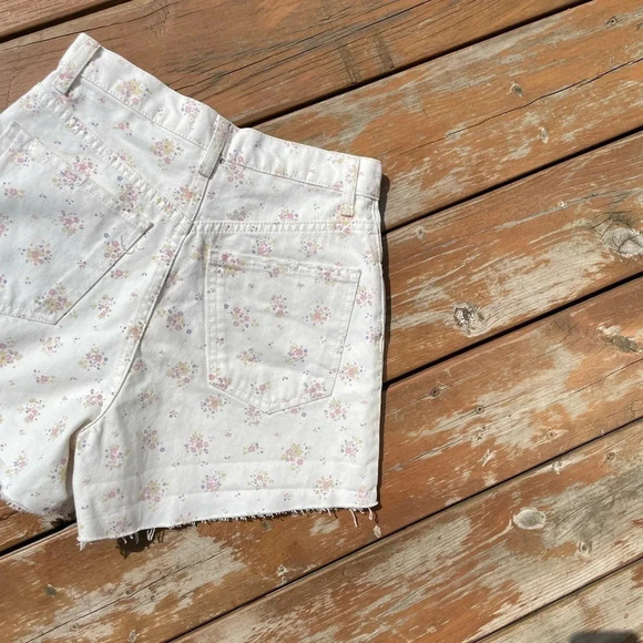 Zara Highrise Floral Print Jean Shorts - Picture 5 of 8